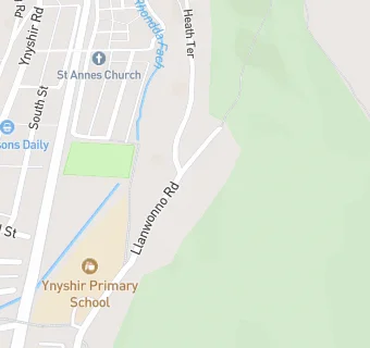 map for Ynyshir Primary School