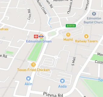 map for Travelodge London Edmonton