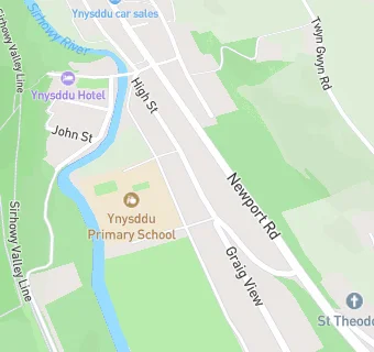 map for Ynysddu Primary School