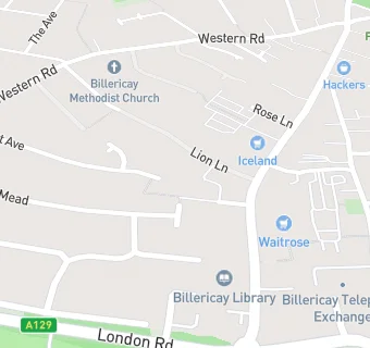 map for Billericay Womens Institute