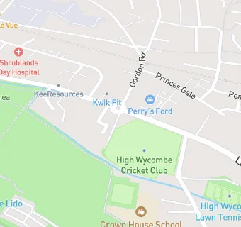 map for High Wycombe Cricket Club