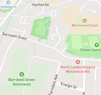 map for North London Hospice