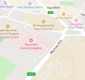 map for Wycombe General Hospital