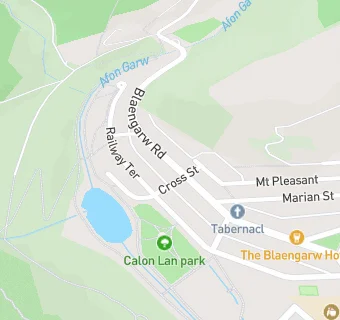 map for Blaengarw Working Mens Club