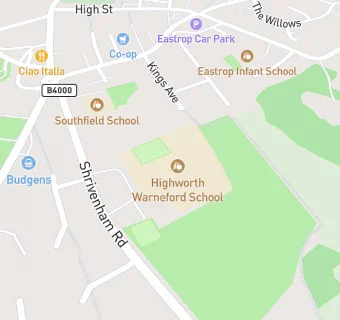 map for Highworth Warneford School