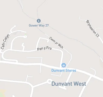 map for Dunvant Post Office