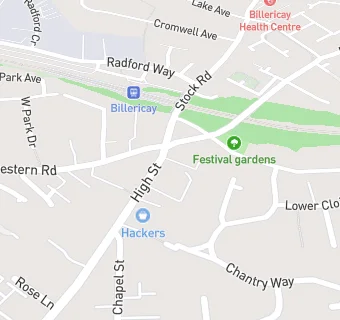 map for Billericay Food Bank