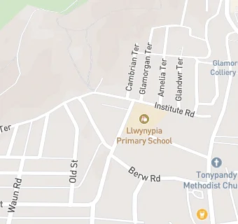 map for Llwynypia Primary School