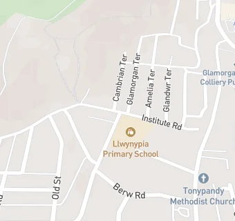 map for Nightingales Llwynypia