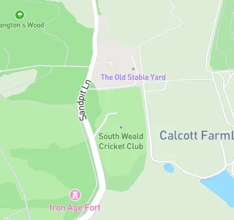 map for South Weald Cricket Club