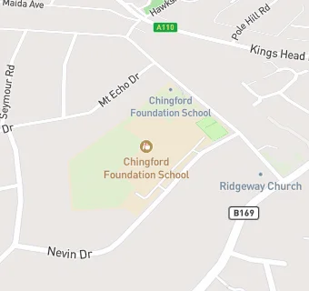 map for Olive Dining at Chingford Foundation School