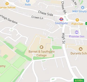 map for Southgate College