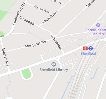 map for Shenfield Tandoori