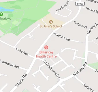 map for The Billericay Medical Practice