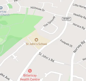 map for St John's School