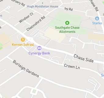 map for Southgate Service Station