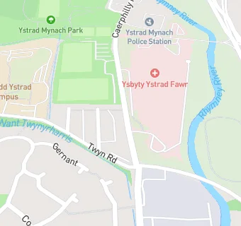 map for Ystrad Mynach Police Station