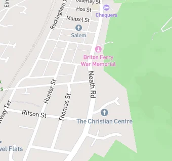 map for Briton Ferry Workingmans Club