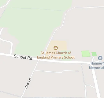 map for St James Church of England Primary School, Hanney