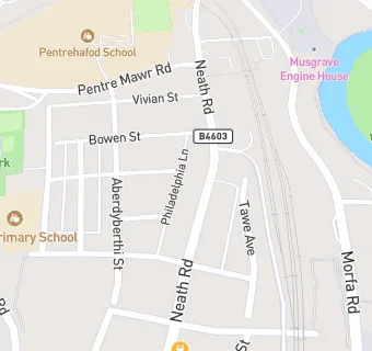 map for Swansea Centre for Deaf People