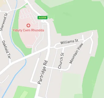 map for Ysbyty Cwm Rhondda