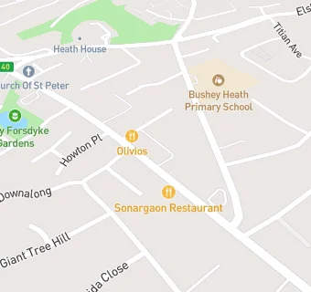 map for Bushey Heath Dental Surgery 