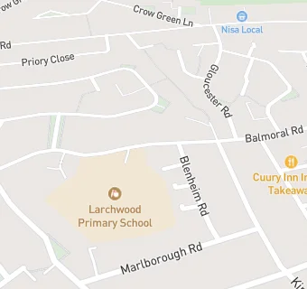 map for Larchwood Primary School