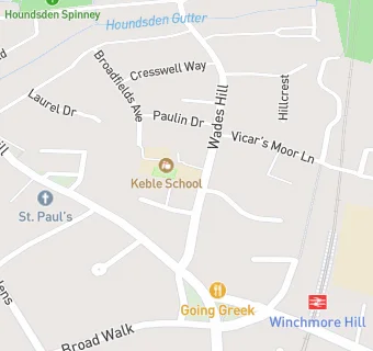 map for Keble Preparatory School