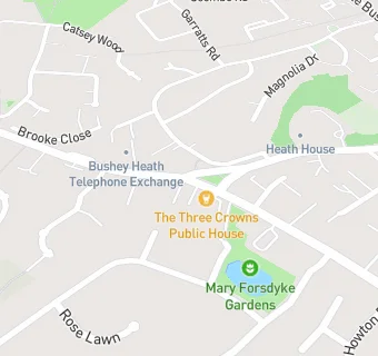 map for Bushey Gan Nursery And Pre-School