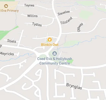 map for The White Hut Coed Eva and Hollybush Community Hall