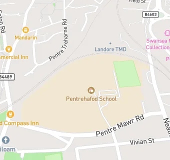 map for Pentrehafod Comprehensive School