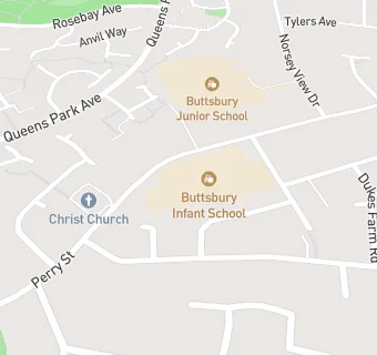 map for Buttsbury Infant School