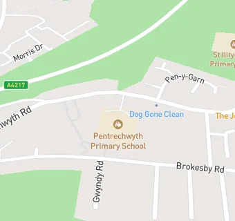 map for Pentrechwyth Primary School