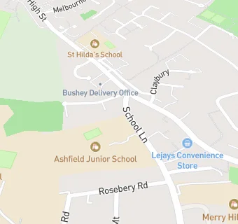 map for Ashfield Junior Mixed School