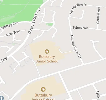 map for The Buttsbury Junior School