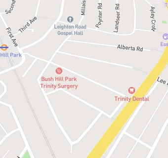 map for Bush Hill Park Trinity Surgery