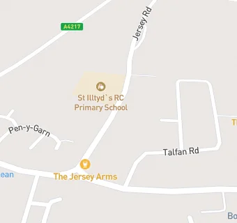 map for St Illtyds Roman Catholic School