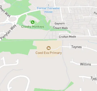 map for Coed Eva Infant School