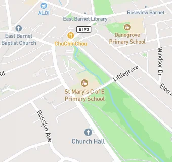 map for St Mary's CofE Primary School, East Barnet