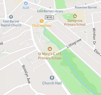 map for St Marys C Of E School