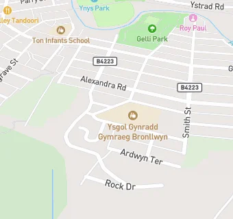 map for Ysgol G.G. Bronllwyn