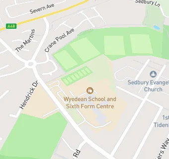 map for Wyedean School and 6th Form Centre