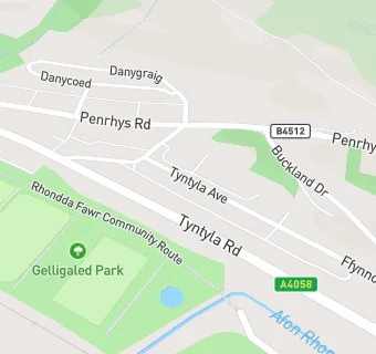 map for Ty Cwm Rhondda