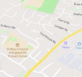 map for St Mary's Church of England VA Primary School