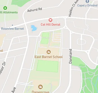 map for East Barnet School