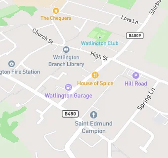 map for Watlington Service Station