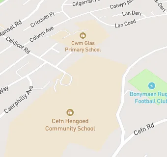 map for Cefn Hengoed Community School