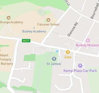 map for Bushey Conservative Club