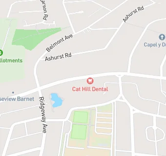 map for Cat Hill Dental Practice