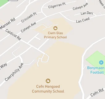 map for Cefn Hengoed Comprehensive School